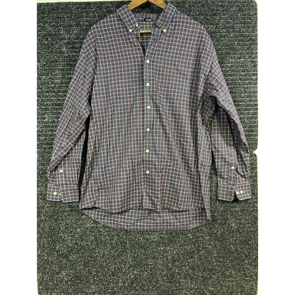 Kirkland Signature Plaid Button Down Shirt Non Iron XL
